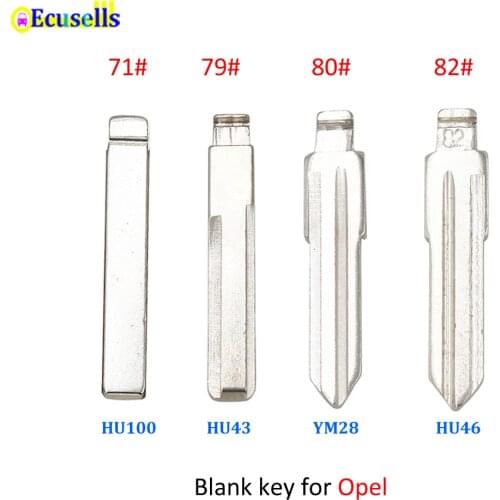 10PCS/lot Flip Remote Key Blade 71# 79# 80# 82# Car Key Blank for Vauxhall Opel HU43 HU46 HU100 YM28 Flip Key Fixed Connector