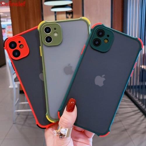Matte Transparent Case For iphone XR X XS Max 7 8 Plus 11 11 Pro 11Pro Max Camera Protective Case Silicone Anti-Knock Phone Case