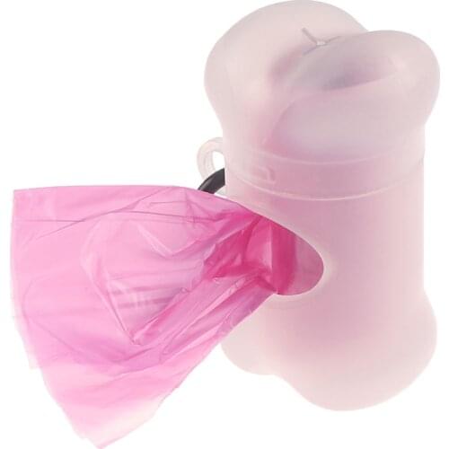 1Set Dog Waste Poop Bag Degradable Eco-Friendly Outdoor Pet Excrement Garbage Clean Bags With Bone Dispenser