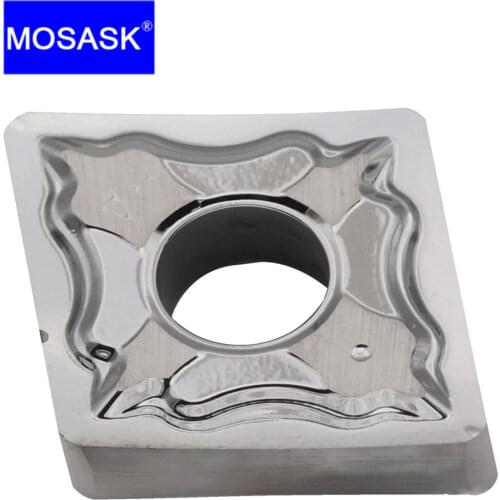 MOSASK 10pcs CNMG 1204 08 04 HA ZK01 CNC Lathe Copper Aluminum Semi Finish Machining Cemented Tungsten Carbide Inserts