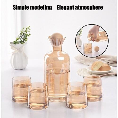 Glass Cold Bottle Cup Set Straight Durable Easy to Clean Suitable for Home Teahouses Hotels Clubs SCIE999
