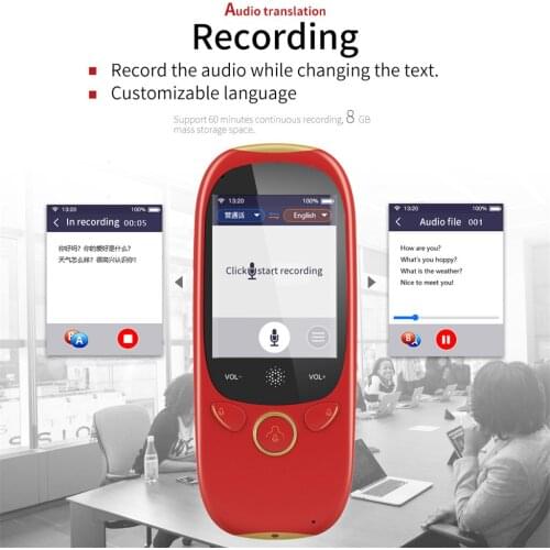 2021 New K1 Intelligent Voice Translator Abroad Translation Artifact Supports 45 Kinds of Online Language Mutual Translation