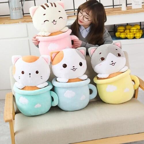 New Arrival Cartoon Cute 2 In 1 Blanket In A Plush Toy Cat Pillow Kawaii Soft Animal Cat Toy Birthday Gift