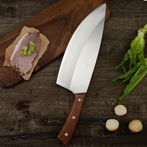 XYj Full Tang Slaughter Butcher Knife 9.5-inch Meat Cleaver Slicing Knives High Carbon Stainless Steel Kitchen Chef Knife Cutter
