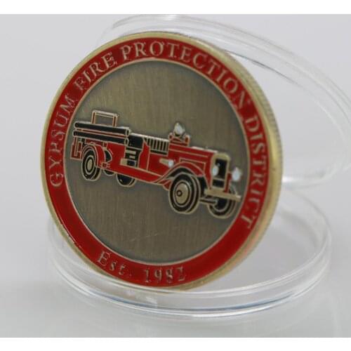 Gypsum Volunteer Fire Department 100 Years Commemorative Coin Gypsum Fire Protection District 1982 Bronze Coins Gift