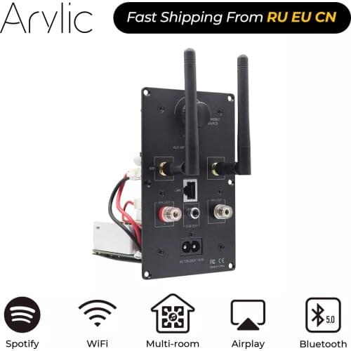 Up2stream Plate AMP WiFi&Bluetooth 5.0 Class D Digital Multiroom Audio 40*2W Amplifier Board With Spotify Airplay Equalizer