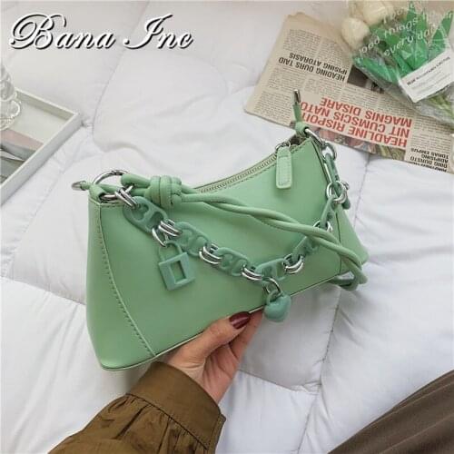 Popular Small Bag 2021 New Fashion Simple Fashion Bag Womens High-End Luxury One-Shoulder Sleeve Baguette Bag All-Match