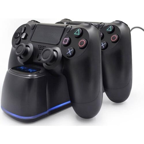 SND-413 Portable Battery Charger Dual Charging Dock Station HD for Playstation 4 Games PS4 Console Joystick Stand Controller
