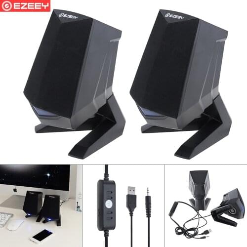 A4 Portable Suoofer Speaker Stereo 3.5MM Audio Computer Loud Speaker with Volume Control for Desktop Notebook Mobile Phones
