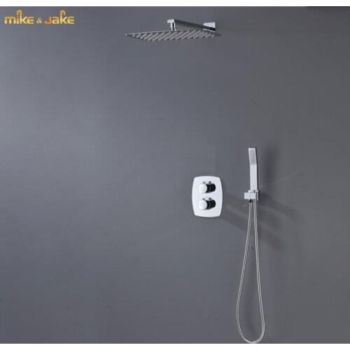 Luxury chrome shower thermostatic constant bathtub shower mixer kit constant panel thermostatic wall shower 40 degree shower