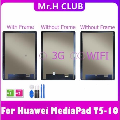 With Frame For Huawei MediaPad T5 10 AGS2-L09 AGS2-W09 AGS2-L03 AGS2-W19 Tablet T5 LCD Display Touch Screen Digitizer Assembly