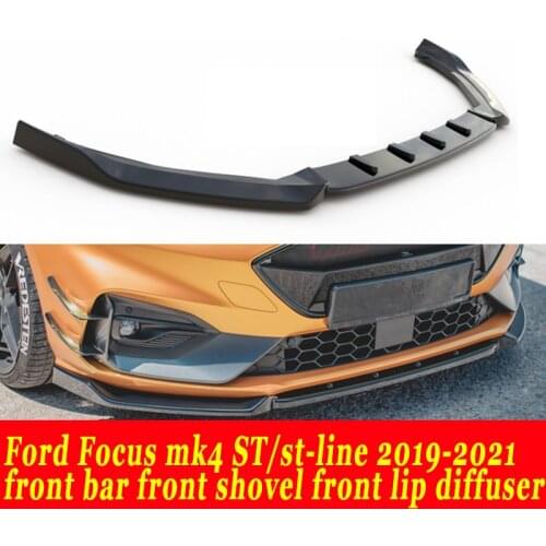 3-piece split front bar front shovel front lip diffuser front spoiler for Ford Focus mk4 ST/st-line 2019-2021 Auto Accessories
