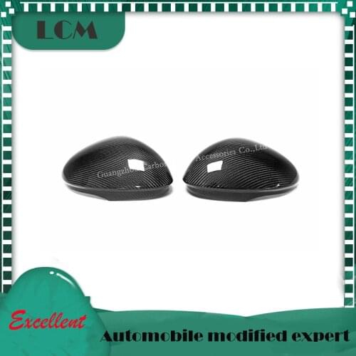 Add On Style Mirror Caps For-Alfa Romeo Giulia Sedan 2016-up (not QV) Gloss Black Dry Carbon Fiber Side Rear View Mirror Cover