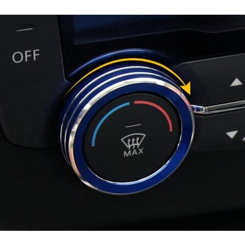 STYO Car converted audio knobs Air-conditioned decorative knobs circle sticker trim for RENAULT KADJAR 2016