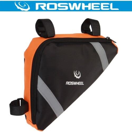 ROSWHEEL MTB Mountain Road Bike Bag Front Head Frame Tube Triangle Cycling Bag Bicycle Riding Tool Bag Pannier Bicycle Accessory