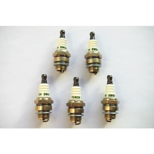 5 X Spark plugs BM6A fits Kawasaki TD40 Mitsubishi TL23 TL26 TL33 TL43 TL52 trimmer brush cutter chainsaw parts