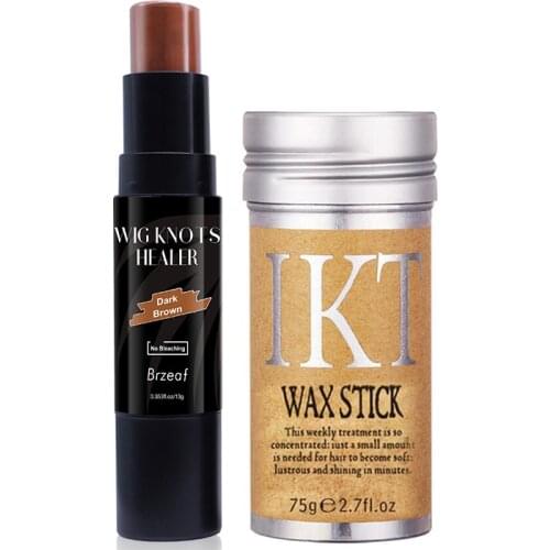 Light Brown lace Wig knots healer lace tint stick + 75g Hair Wax Stick Wig Adhesive For Closures, Wigs And Closure Front