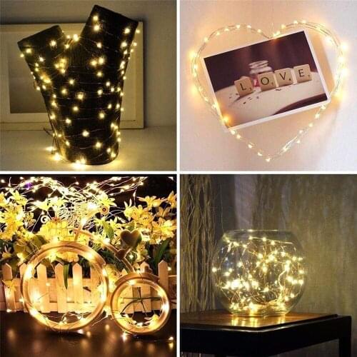 Led Fairy Lights CR2032 Button Battery Operated 10 LED String Light Garland Holiday Wedding party Decoration Outdoor waterproof