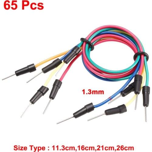 UXCELL 65pcs Colorful Dupont Line 1P-1P Male to Male Breadboard Jumper Wire 2.54mm Pitch Ribbon Cable 11.3cm 16cm 21cm 26cm