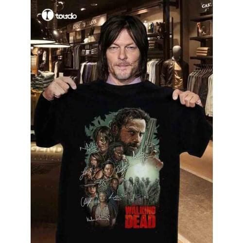 Horror The Walking Dead Movie Zombie Signed Actors Cinema Funny T-Shirt