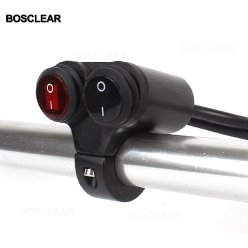 Aluminum Alloy 2-in-1switch 7/8in 22mm Motorcycle Handlebar Brak Headlight On/Off Switch Light Waterproof Motorcycle Accessory