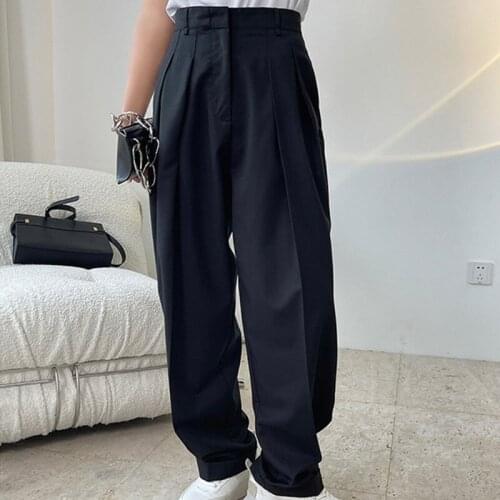 2021 New Summer Fashion Ladies Wide Leg Pants Loose High Quality Women Trousers High Waist Casual Elegant Female Bottoms T80