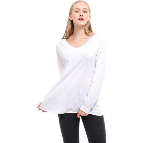 Women Yoga Shirts 2021 Long Sleeved Fitness Sports Yoga Shirts For Femme Solid Color V Neck Basic Tops Loose Camiseta Feminina