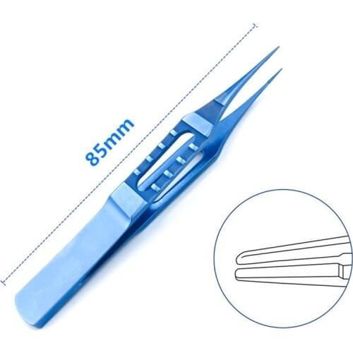 1pc titanium Straight Tying Forcep 85mm Standard tip ophthalmic instrument