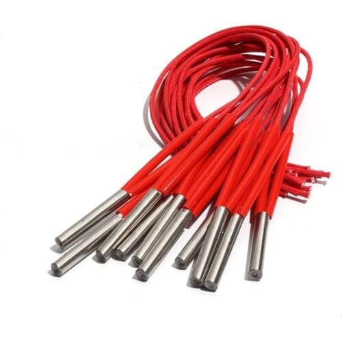 10PCS 12mm 25~35mm 201SUS Single Head Dual Pipe Tubular Heating Pipe Heater 110V/220V/380V 70W/80W/90W/100W