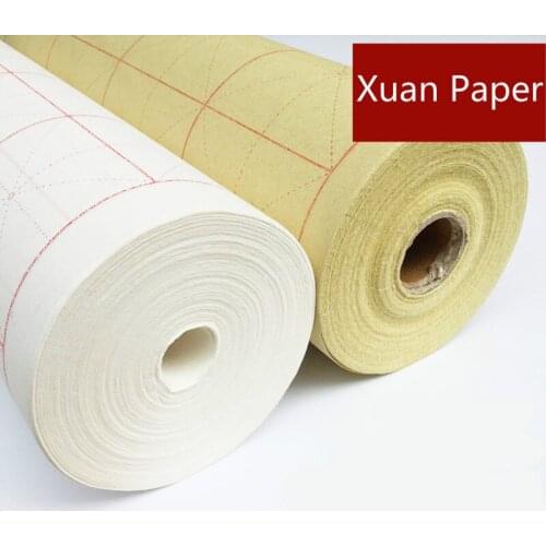 100m Intersected Figure Rice Paper Chinese Calligraphy Brush Writing Half-Ripe Xuan Paper Chinese Landscape Painting Xuan Paper