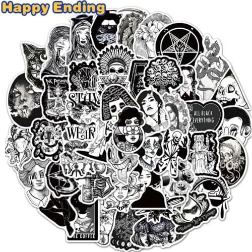 100 Pcs/Pack Demon Gothic Horror Classic Stickers For Kid Car Phone Skateboard Stationery Motorcycle Waterproof Anime Pegatina