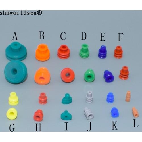 Shhworldsea 12TYPE car connector waterproof ring/circle,waterproof plug,solid plug Silicone sheath,seal caps waterproof seals
