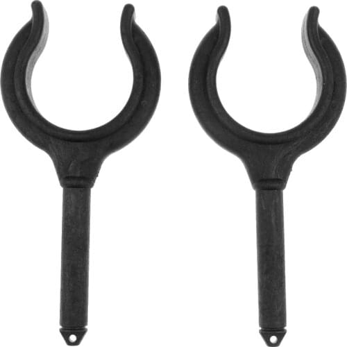 2 Pieces Black Nylon Marine Boat Dinghy Oar Lock Rowlock Horn Side Mount for Fishing Boat Dinghy Rafting Accessories