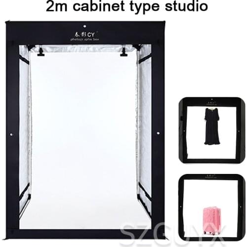 200CM Cabinet Photo Studio ID photo clothing Portrait Model Soft light Photo studio LED large photo studio