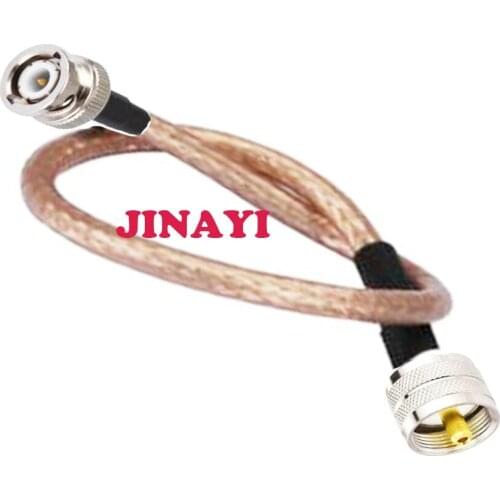 5pcs RG142 Pigtail Cable BNC Male Plug to PL259 UHF male Plug Coaxial Cable 50cm