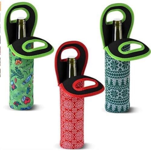 50PCS/lot Bottles Neoprene Wine Bottle Freezer Bag Cooler Wine-bottle Bag Protect Insulated Cover Beer Cooling Holder Carrier