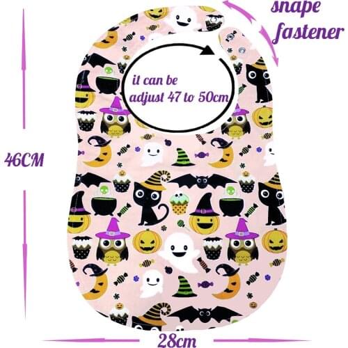 ABDL Baby Halloween Adult Bib Large Size Cotton Feeding cartoon Printed Adult Pacifier Bib for Cute Baby Girl