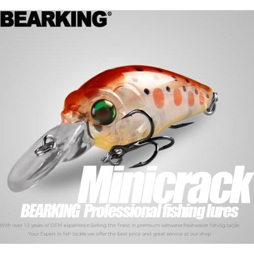 BEARKING Hot model professional A+ fishing lures mini minnow crank 35mm 3.7g dive 2.0m fishing tackle hard bait