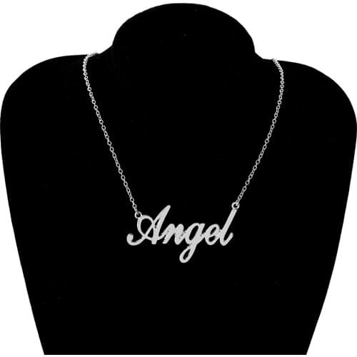 Personality letter Angel English necklace letter pendant necklace jewelry gift for a friend