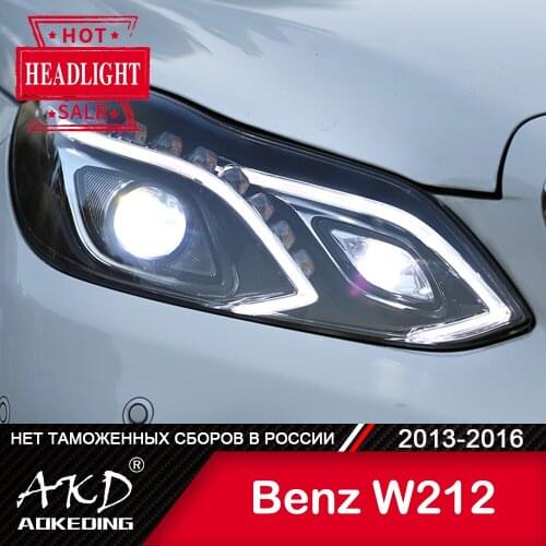For Car Benz W212 Head Lamp 2009-2016 Car Accessory Fog Lights Day Running Light DRL H7 LED Bi Xenon Bulb W211 E300 Headlights