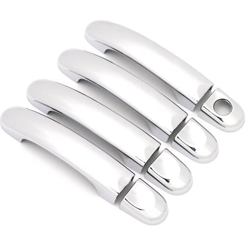 For Volkswagen VW Transporter T5 Multivan V 2003-2015 Chrome Exterior Side Door Handle Cover Moulding Trim Frame Bezel 2012 2013