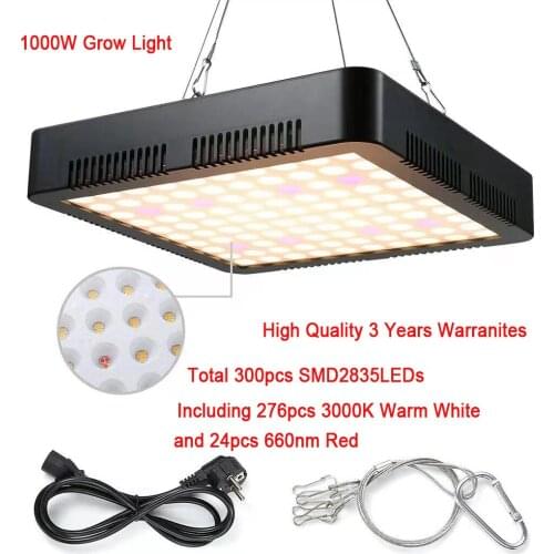 LED Grow Light 1000W IP42 Waterproof Phytolamp SMD2835 LEDs Growth Lamp AC85-265V Full Spectrum Plant Lighting For Indoor Plant