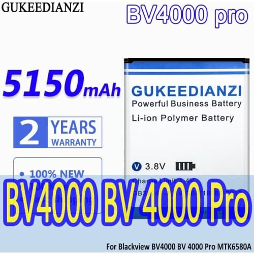 GUKEEDIANZI High Capacity Battery BV4000pro 5150mAh For Blackview BV4000 Pro BV 4000 Pro MTK6580A Mobile Phone Bateria