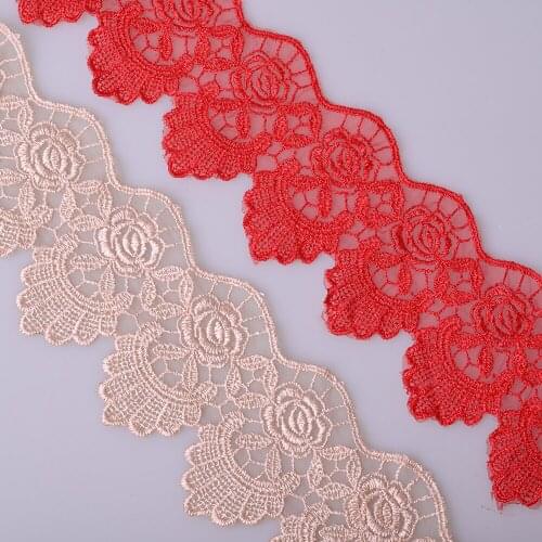 Cusack 3 meter 7.5 cm Lace Trim Ribbon Applique for Dress Garment Home Textiles Trimming DIY Crafts Lace Fabric Mesh Embroidered