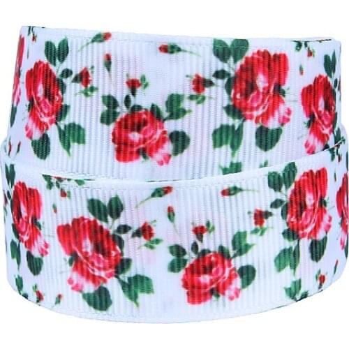 FLRA Ribbon (50yards/lot)FLORA Ribbons new arrival tiny beautiful red flower ribbons for hair bows