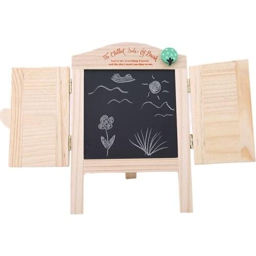 Mini Cute Black Small Blackboard Wooden Chalkboard Fun Baby Children Early Educational Sketchpad Drawing Toys