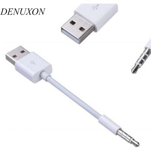 Mini USB Charger Data Cable For Apple iPod For Shuffle USB to 3.5mm Jack Adapter Cable For MP3 MP4 Player Speaker Charging Wire