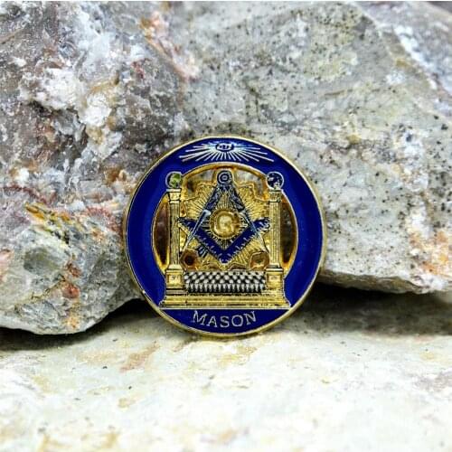 Masonic Brooch Eye of Providence Metal Lapel Pin with Tassel Butterfly Clasp Freemasonry Badge Men Business Gift