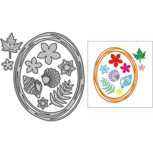 New Scallop Conch Flower Oval Craft Embossing Mold 2021 Metal Cutting Dies for DIY Decor Scrapbooking Album Card Making No Stamp