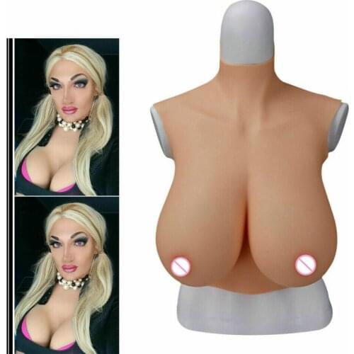 New Technology H Cup Silicone Breast Form Fake Boobs Crossdresser Real Soft Boobs Bionic Skin Queen Transvestite Mastectomy Bra